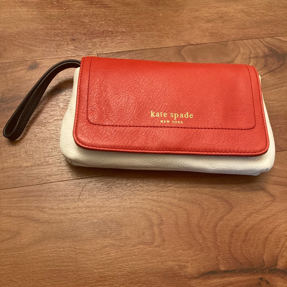 Kate Spade Red White and Blue Leather Wristlet